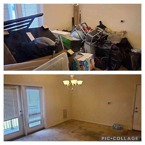 Before and after junk removal services