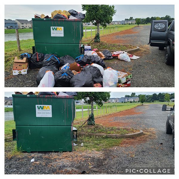 Before and after junk removal services