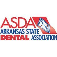 ASDA Arkansas State Dental Association logo with state flag.