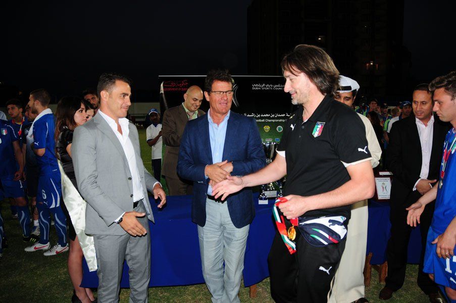 Capello e Cannavaro con fisioterapista italiano