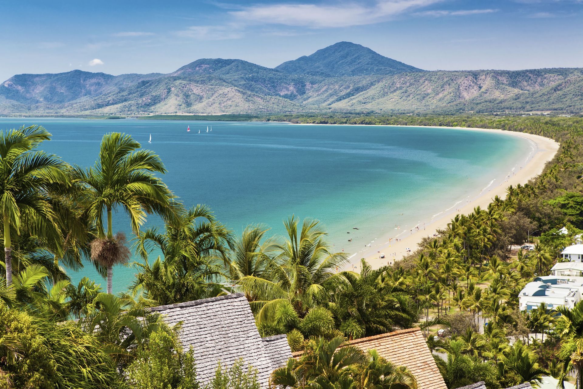 Aerial View of Four Mile Beach — Tropical Shade Blinds in Port Douglas, QLD