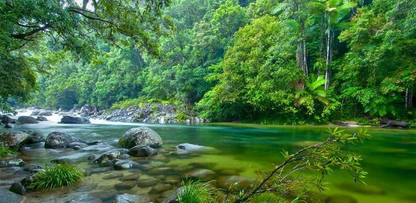 Aerial View of Mossman Gorge — Tropical Shade Blinds in Mossman, QLD
