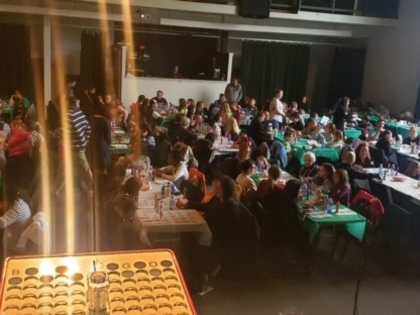 Guests playing Bingo at a corporate event.