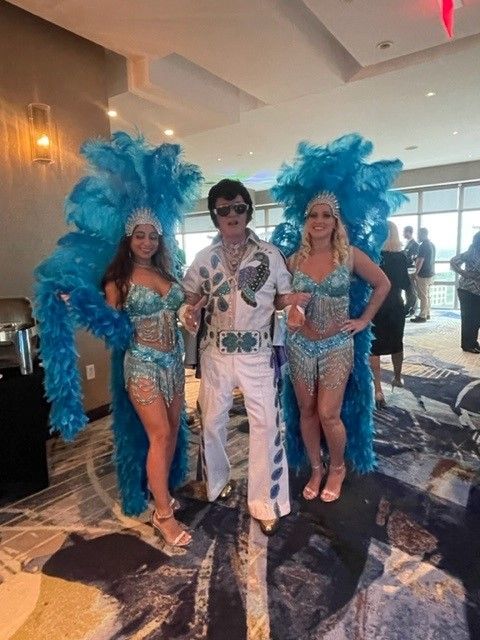  Elvis Presley is in the building for a Viva Las Vegas theme. 