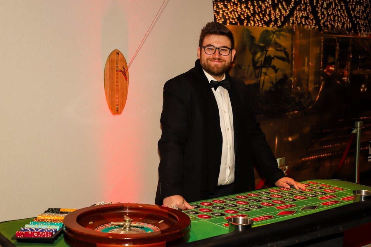Roulette table rental with professional Croupier (dealer)