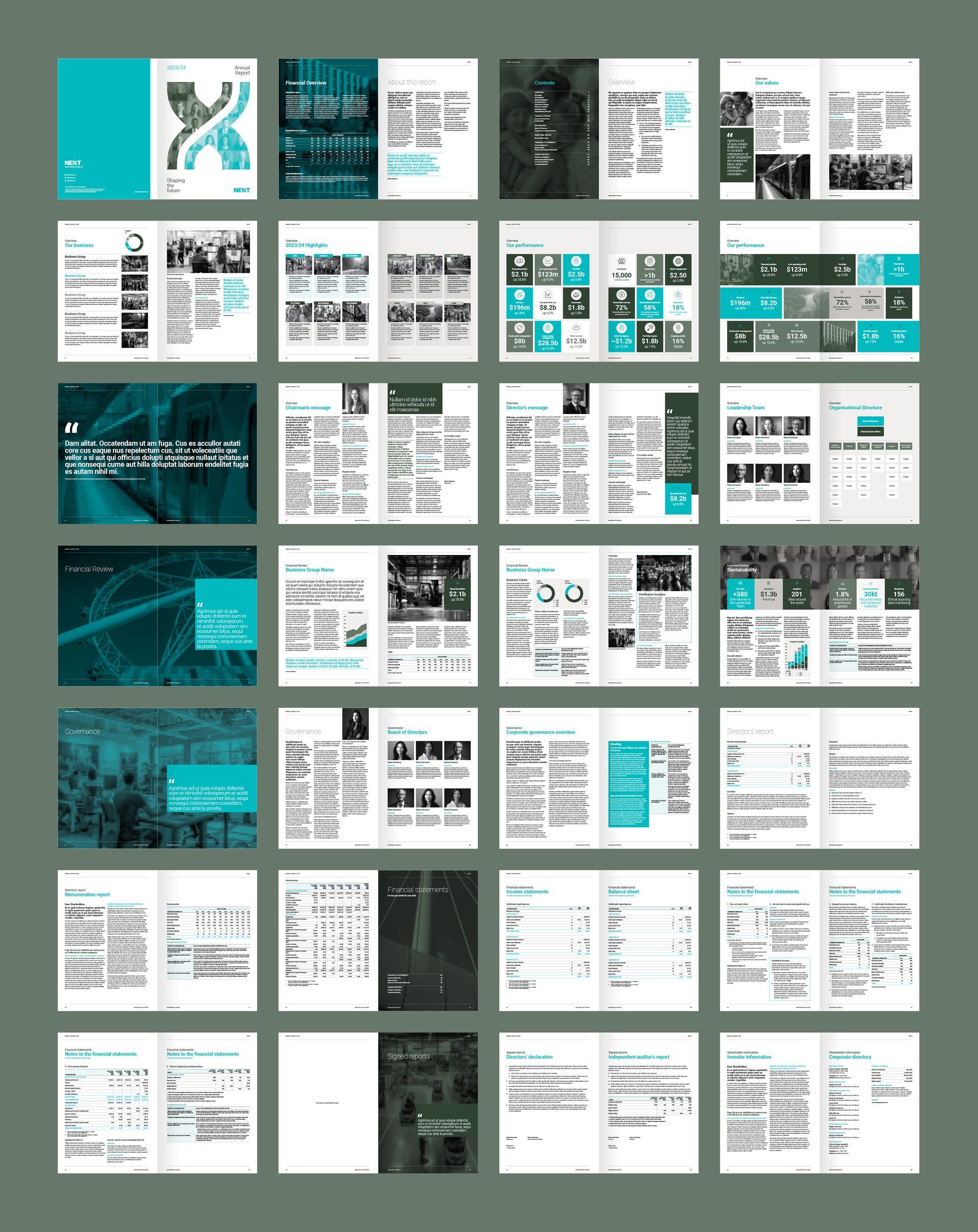 A collection of template layouts.