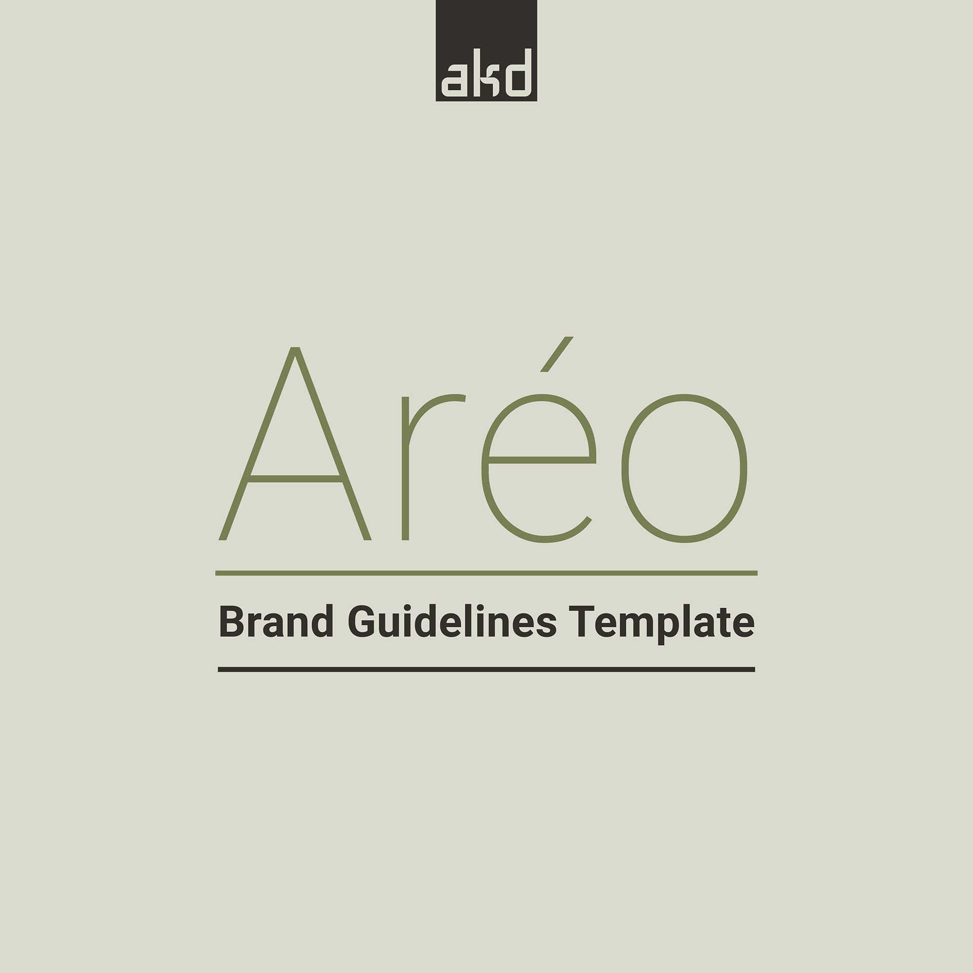 Areo Brand Guidelines Template Cover