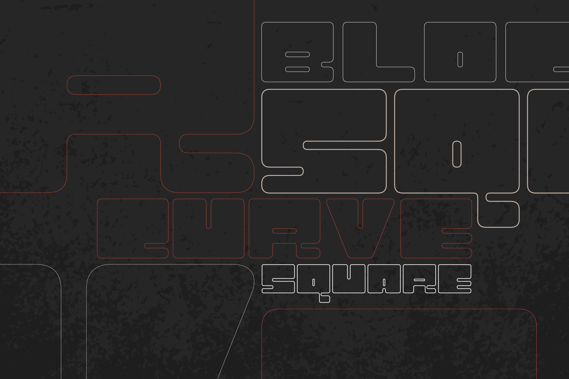 Outlined graphic of the Underpass font.