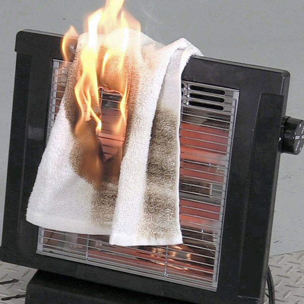 Space heater fire