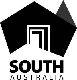 It is a black and white logo for south australia.