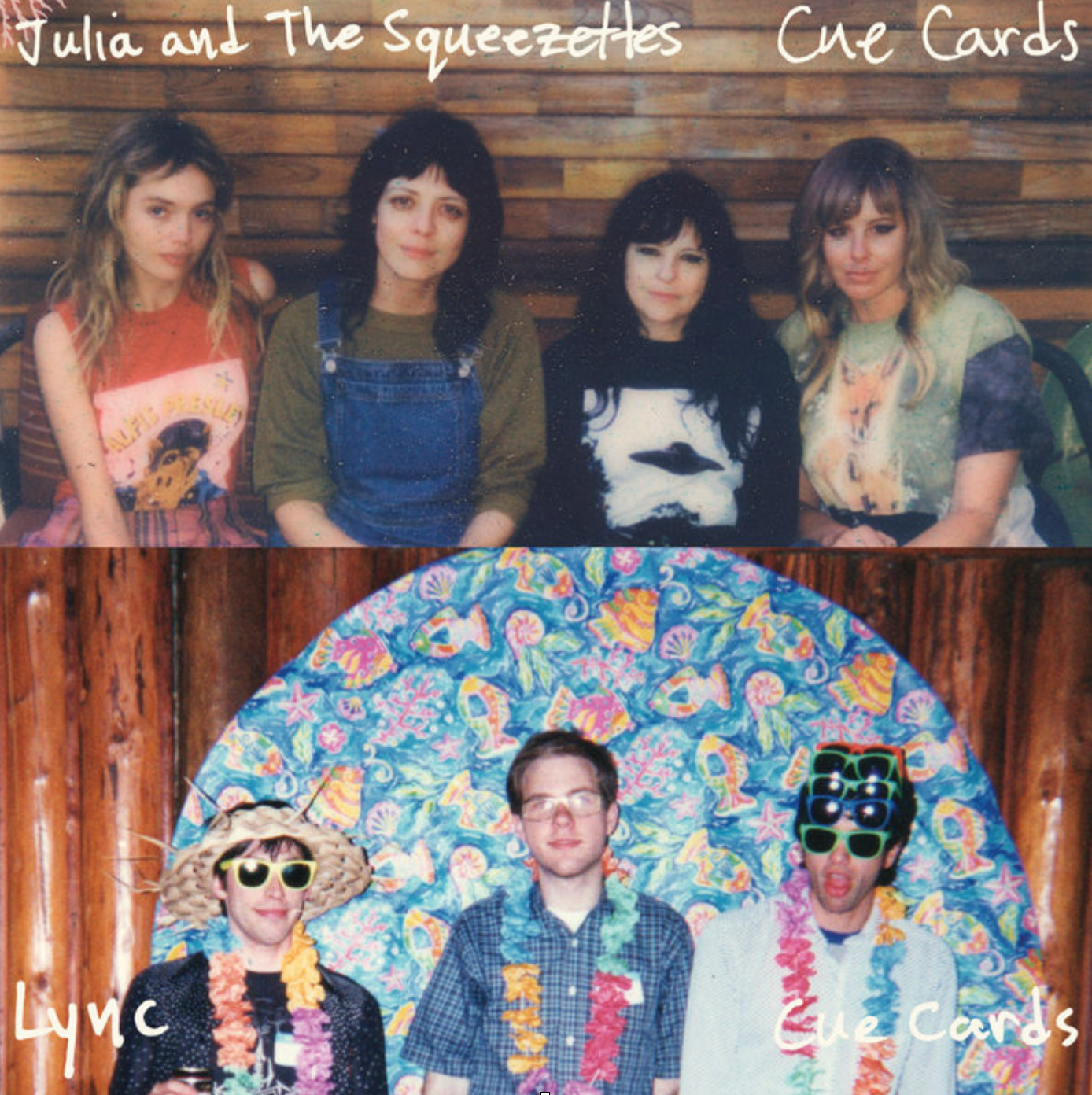 Julia and the squeezettes cue cards album cover