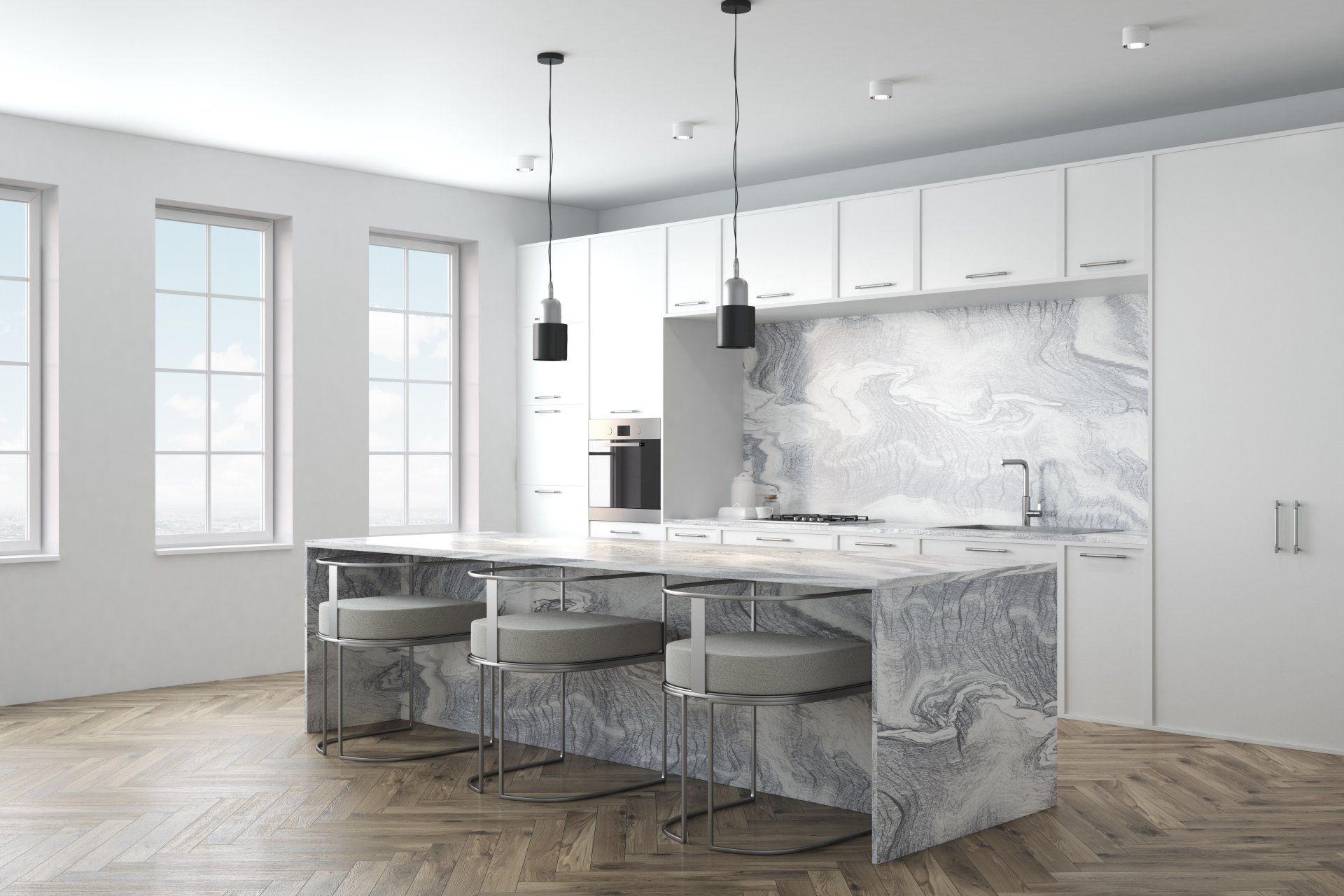 marble backsplash