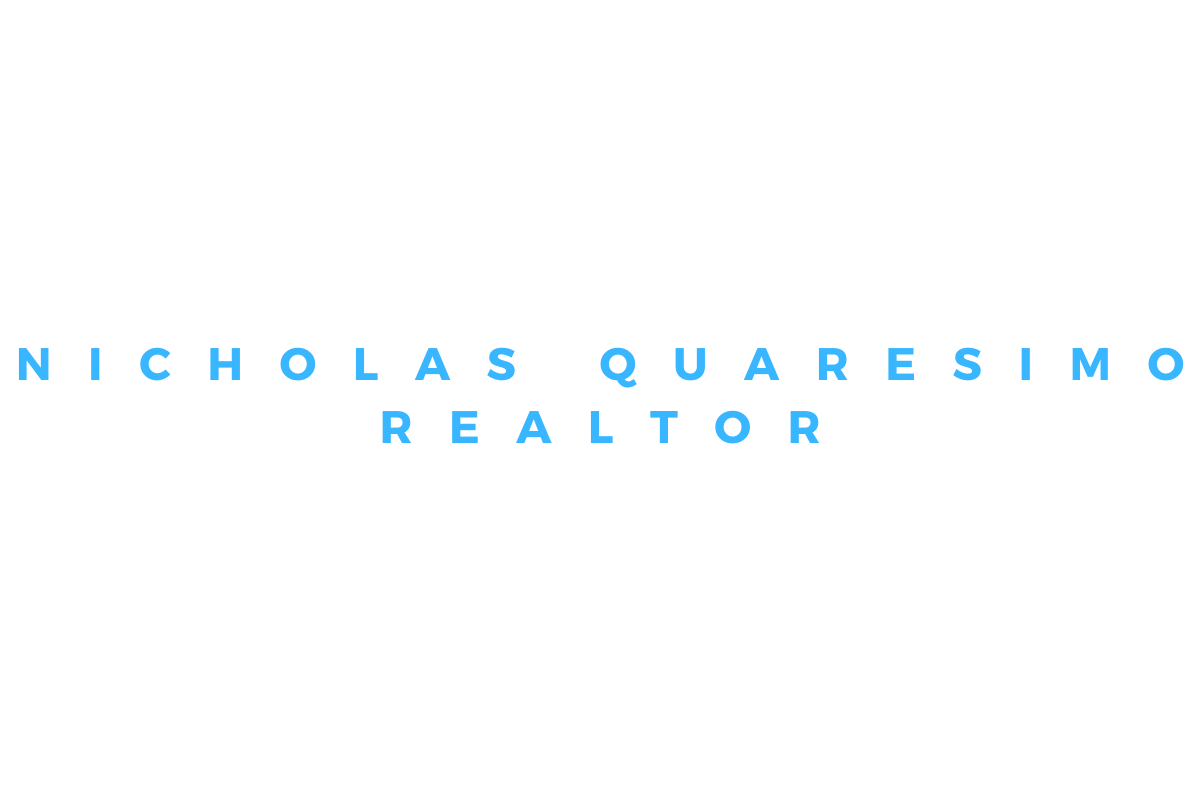 The logo for nicholas quaresimo realtor is blue and white