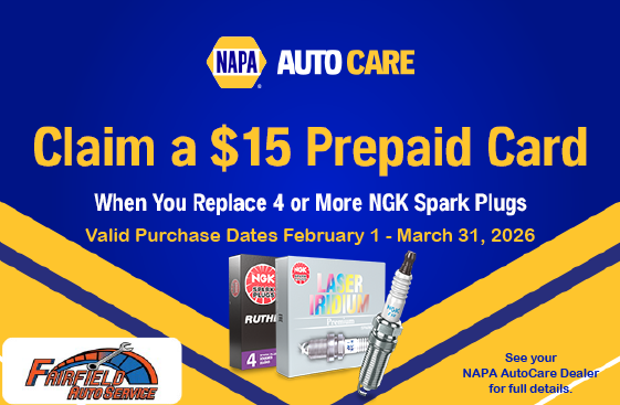Claim a $15 Prepaid Card Special | Fairfield Auto Service