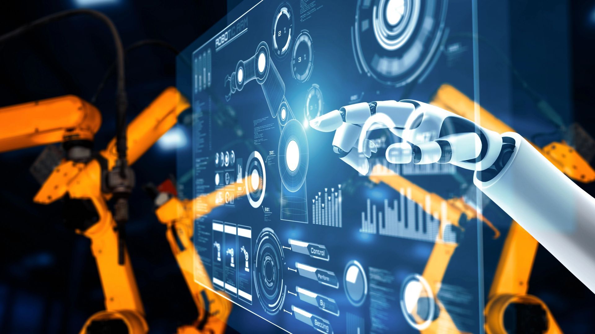 pannello di controllo di un macchinario industriale