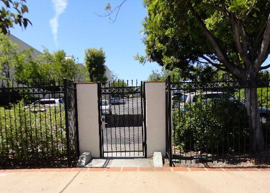 Image of pedestrian entry gate for condos.