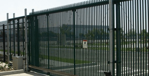 Image of entry gate in an Industrial setting.