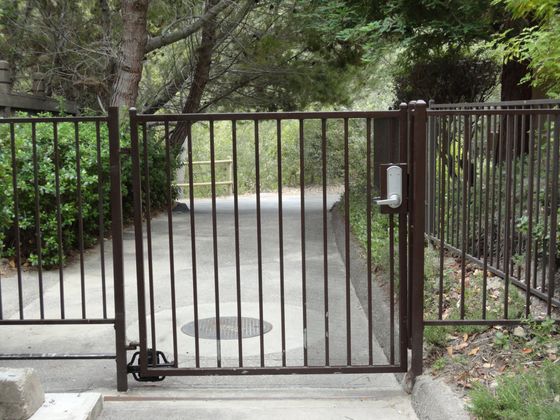Image of pedestrian entry gate for Apartments.