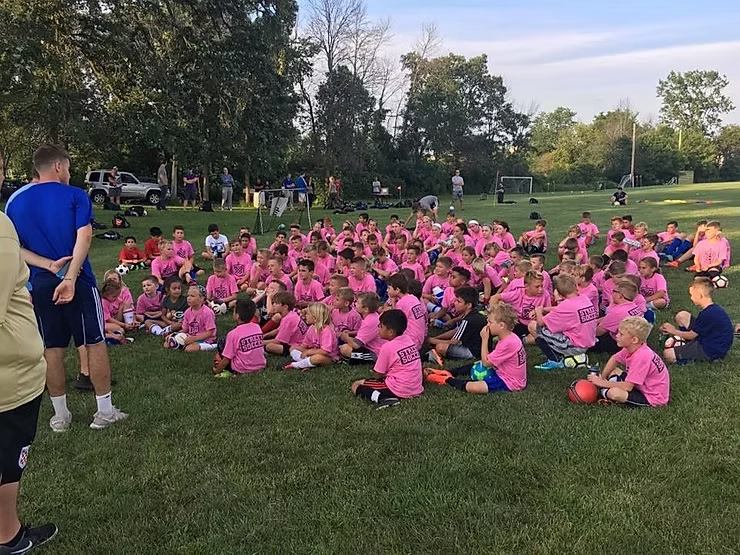 Croatian Eagles Soccer Club players participating in Street Soccer