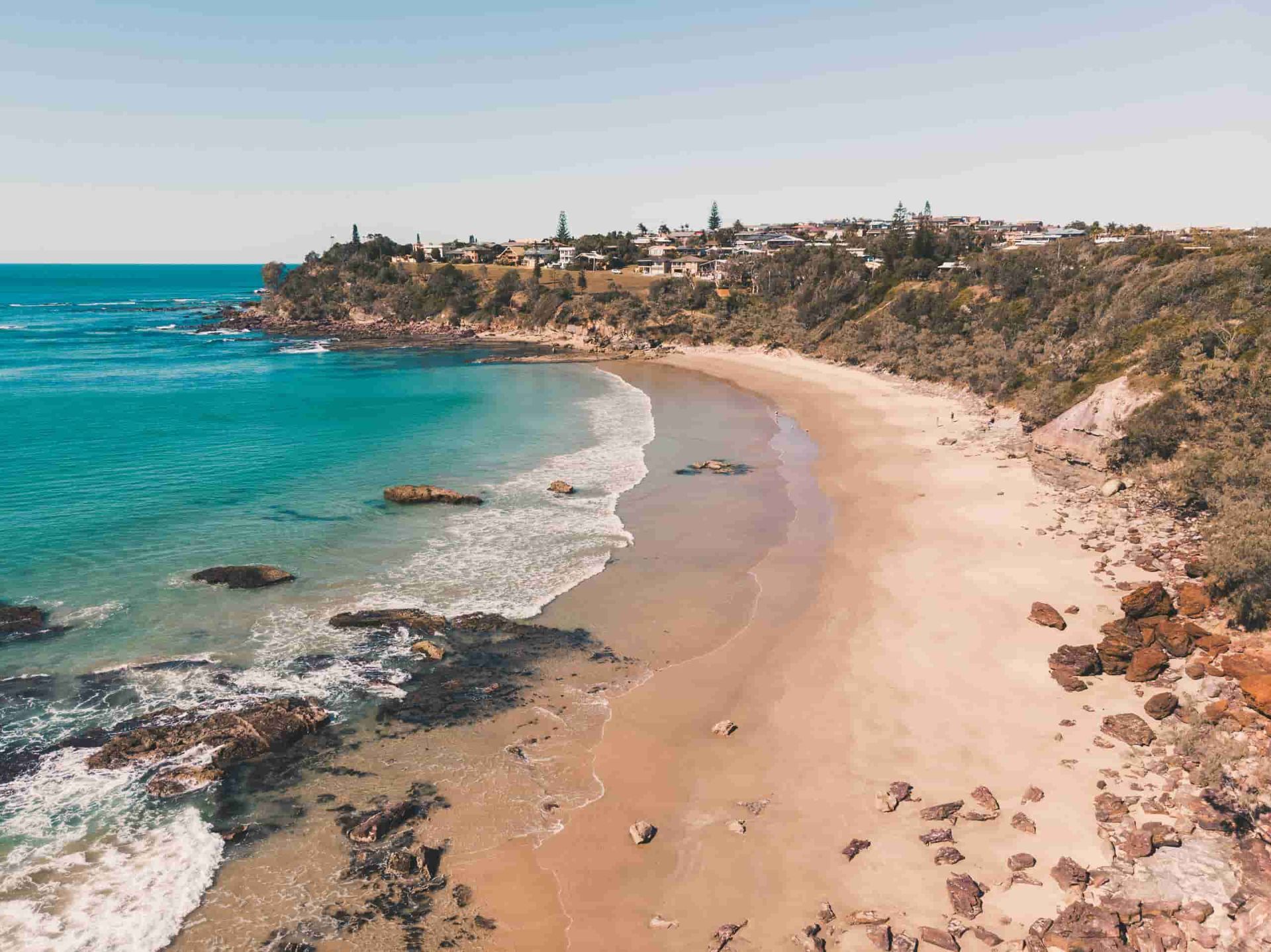 An Aerial View of a Beach With a City in the Background — ASpect Wall & Floor Tiling in Lake Macquarie, NSW