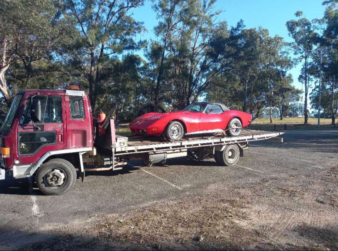Towing a Red Car — Towing in Maclean, NSW