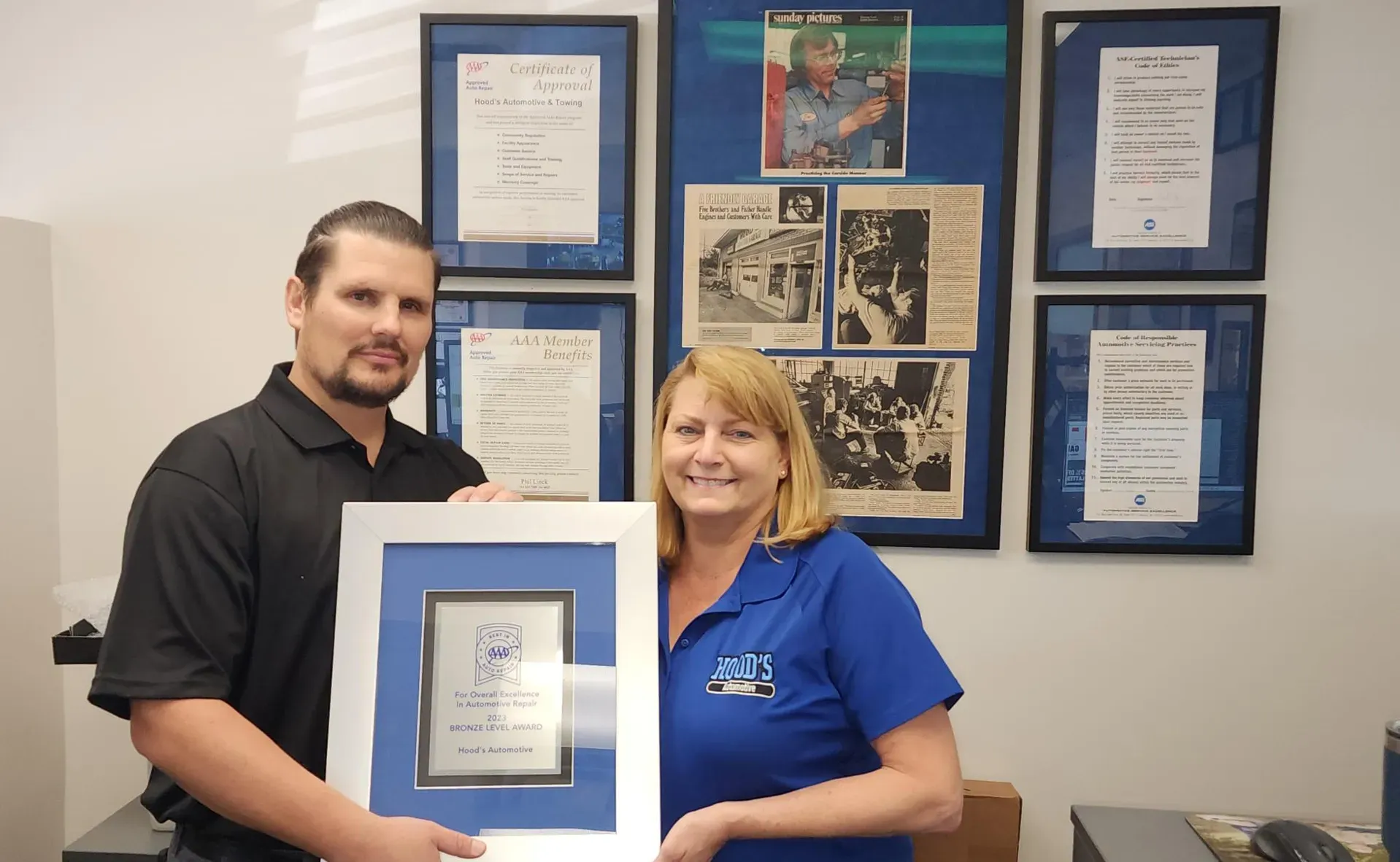 Bronze Level Award - Hood's Automotive