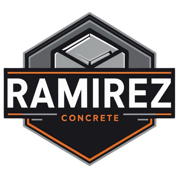 Logo: Ramirez Concrete, black and orange shield with a stylized concrete block graphic.