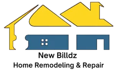 New Billdz Home Remodeling & Repair logo with yellow house roof and blue window icon