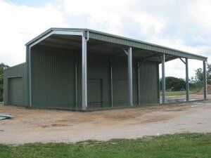 20 x 7 x 5m open 20 x 4m enclosed awning The Caves — Sheds & Garages In Rockhampton, QLD