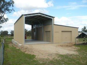 15 x 6 x 5m + 6m enclosed awning Gracemere — Sheds & Garages In Rockhampton, QLD