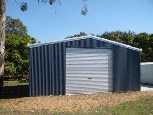 Blue & Grey Shed — Sheds & Garages In Rockhampton, QLD