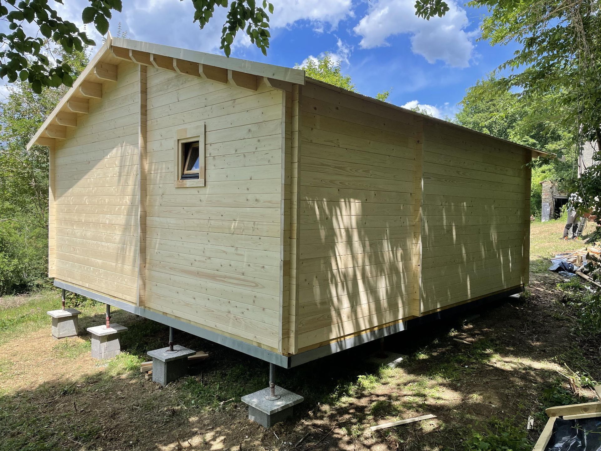 casa in legno costruzione