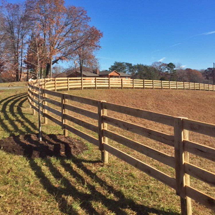 Wood Fence In A Field — Shelbyville, KY — Shuck Fence Company