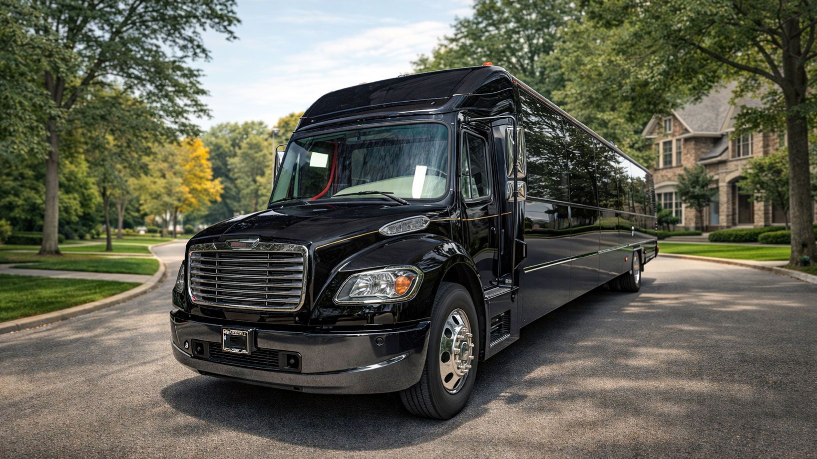 A black mercedes benz s class is parked in a parking lot.