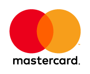 The mastercard logo is a red and orange circle.