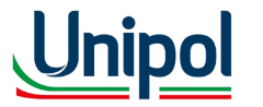 Il logo Unipol, costituito dalla scritta blu 