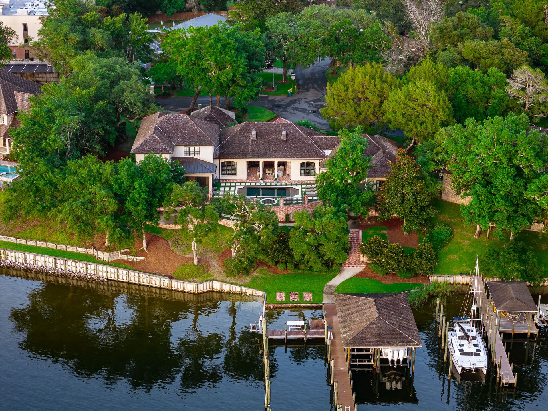 Niceville Florida Waterfront Retreat Photograph from Drone
