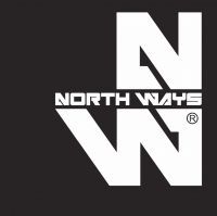 Logo blanc « NW » avec texte « NORTH WAYS » sur fond noir.
