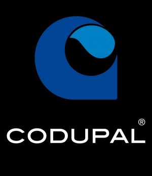 Logo bleu en forme de C avec une forme de goutte d'eau à l'intérieur et le texte « CODUPAL » en dessous.