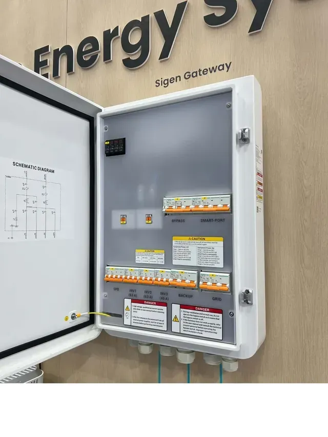 Open Electrical Panel, White Enclosure — Des Mullins Electrical & Solar in Wagga Wagga, NSW