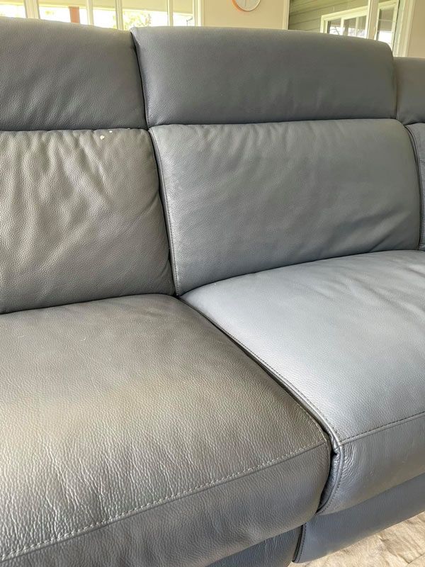 clean leather couch