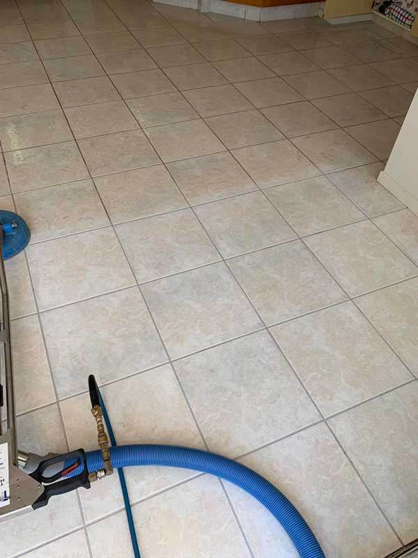 clean tiled floor