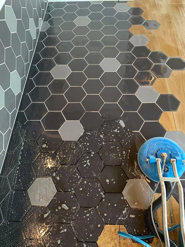 clean timber and tiled floor