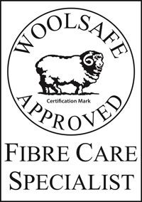 woolsafe approved fibre care specialist logo