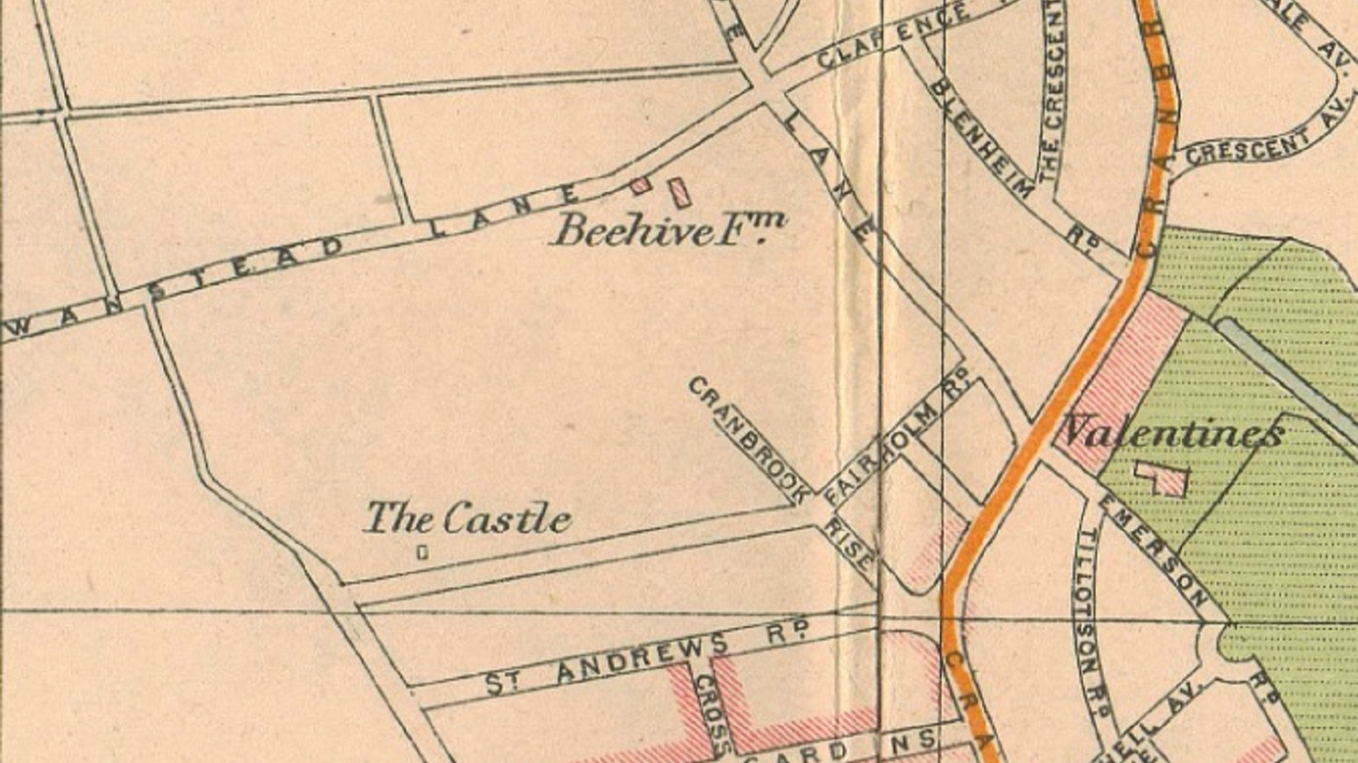 Cranbrook Castle Map