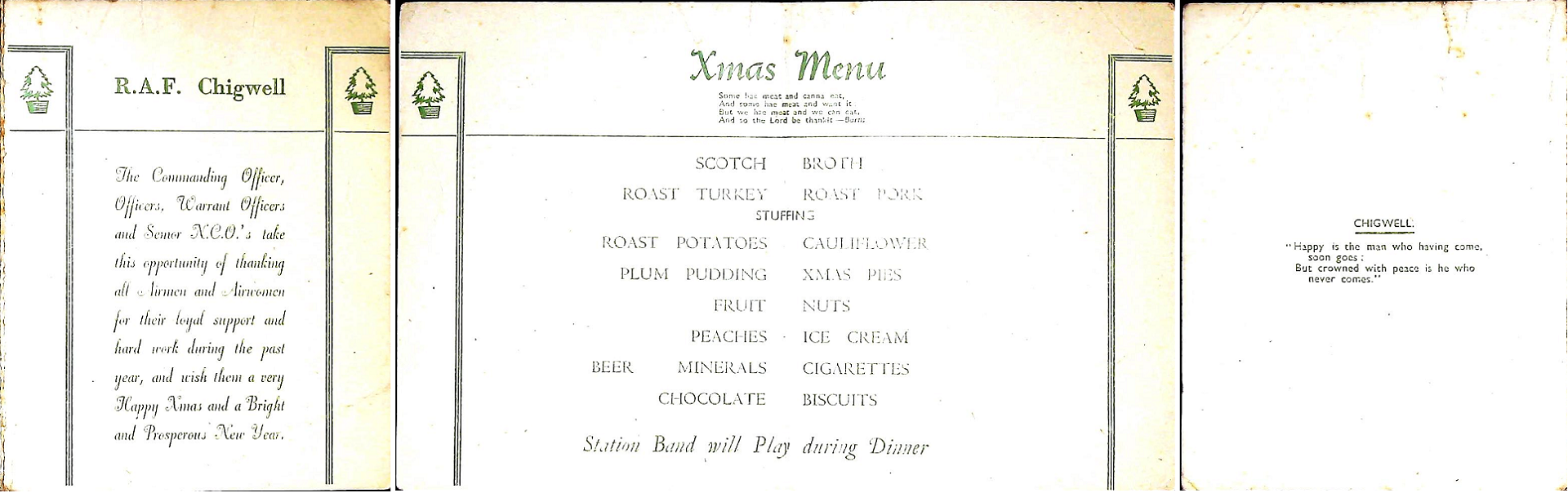 CHRISTMAS MENU