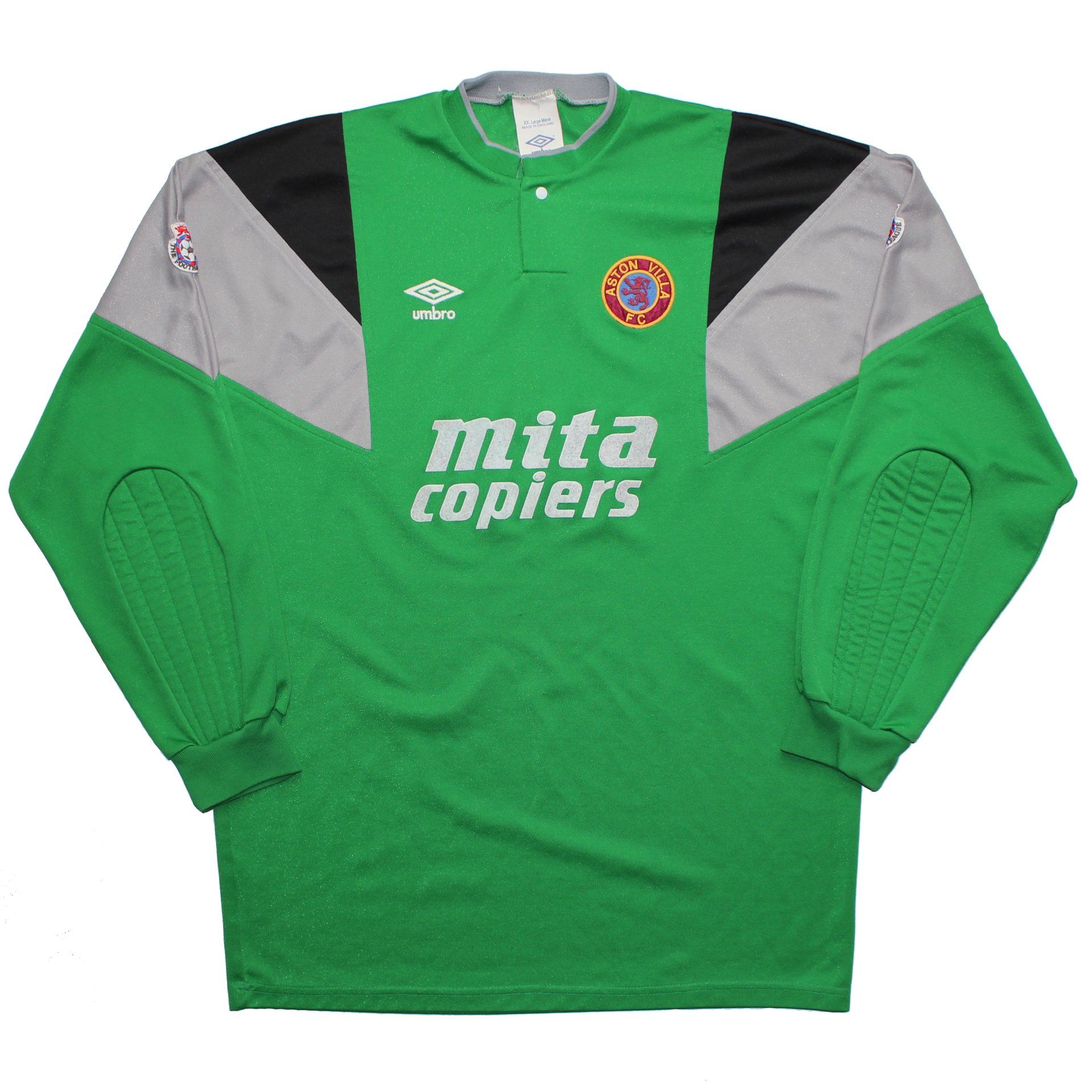 1990-91 Aston Villa Match Worn Goalkeeper Shirt