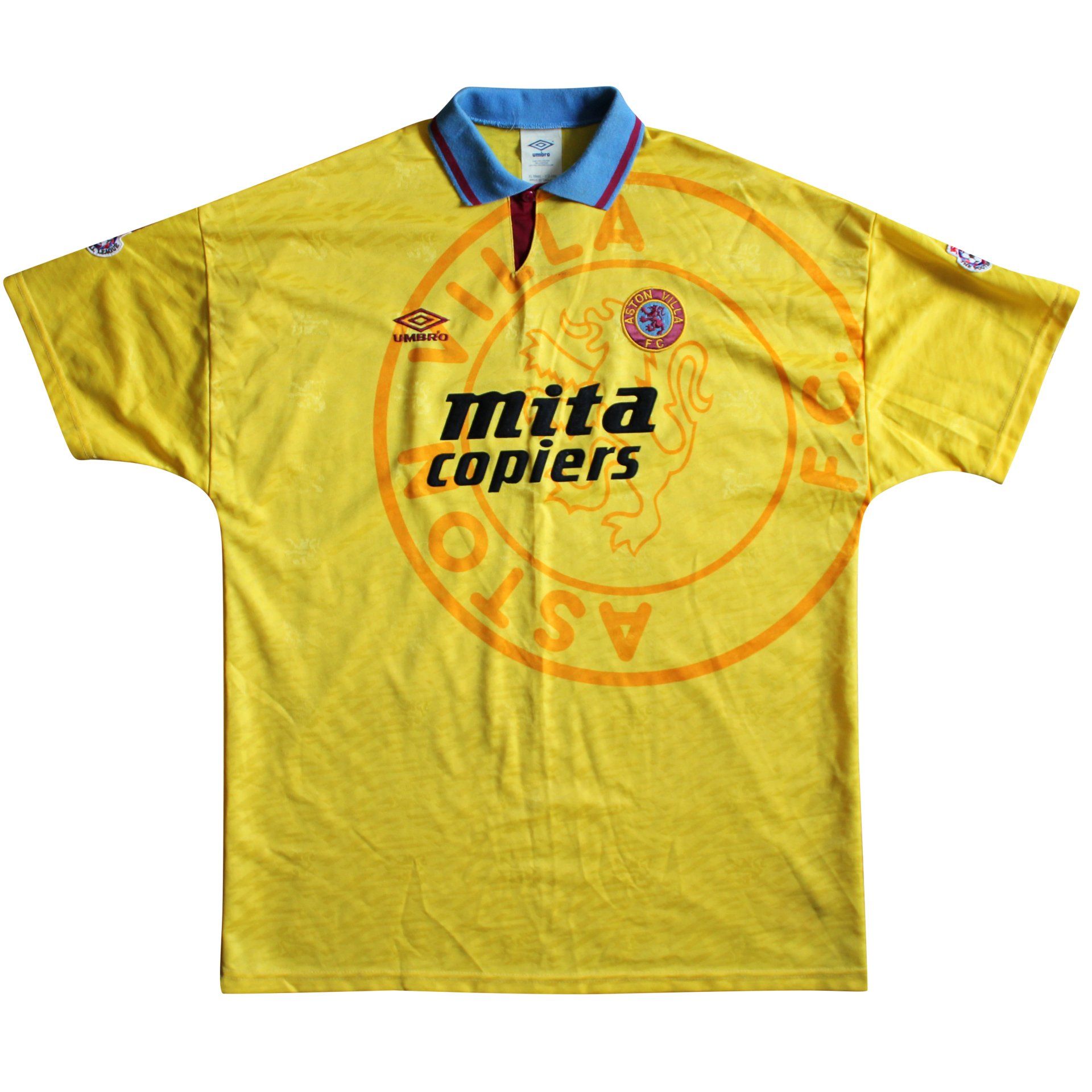 1991-92 Aston Villa Match Worn Third Shirt