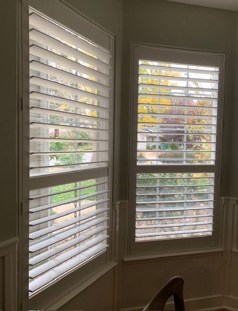 A Room with Two Windows with Shutters on Them