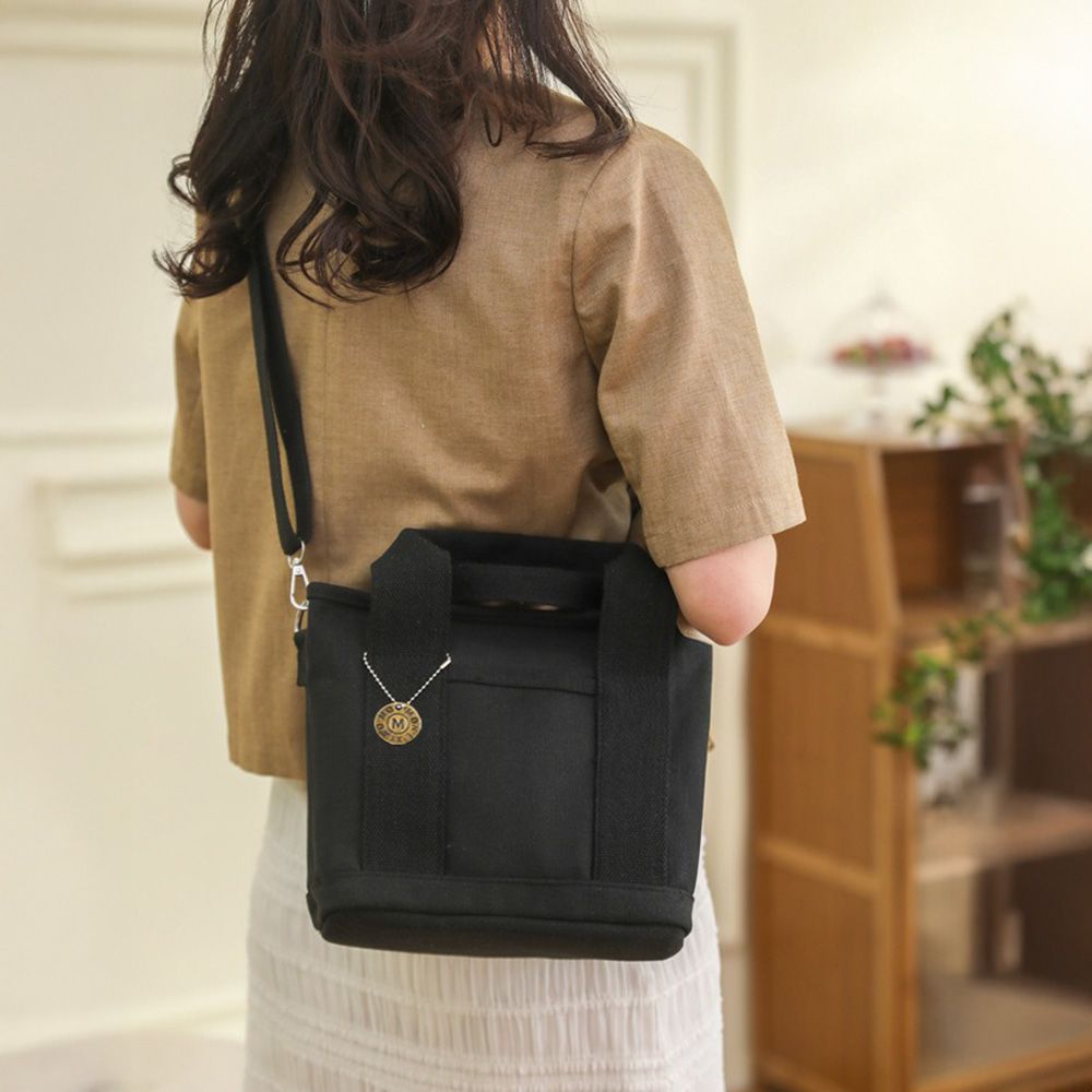 日系多層手提斜背帆布包 日式帆布袋  休閒托特包 手拿包 斜背包